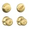 Schlage Schlage Georgian Bright Brass Deadbolt and Entry Door Knob 1-3/4 in. FB50NVGEO505 - alternate 2